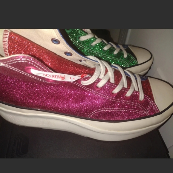 High top platform Converse multi glitter sneakers - Picture 7 of 8